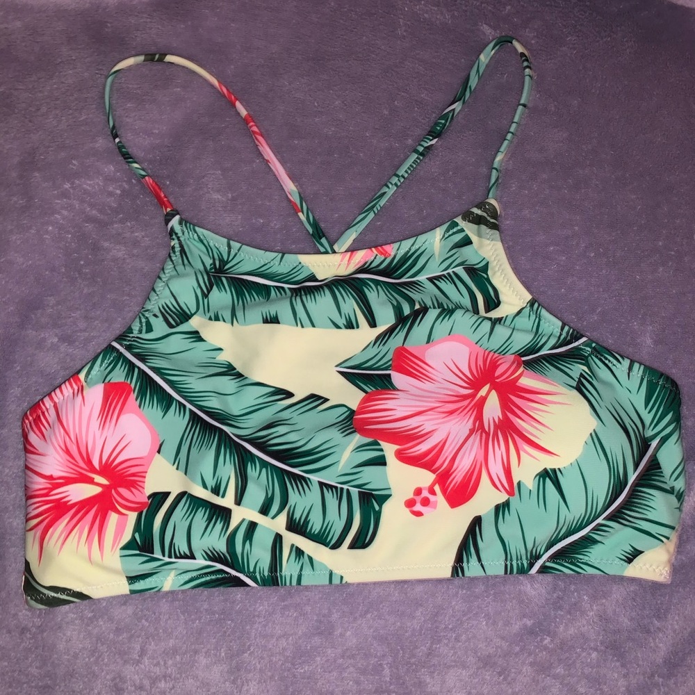 Floral bikini top